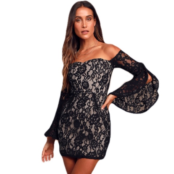 Lulus Lace Off-the-Shoulder Bodycon Dress - Picture 2 of 7